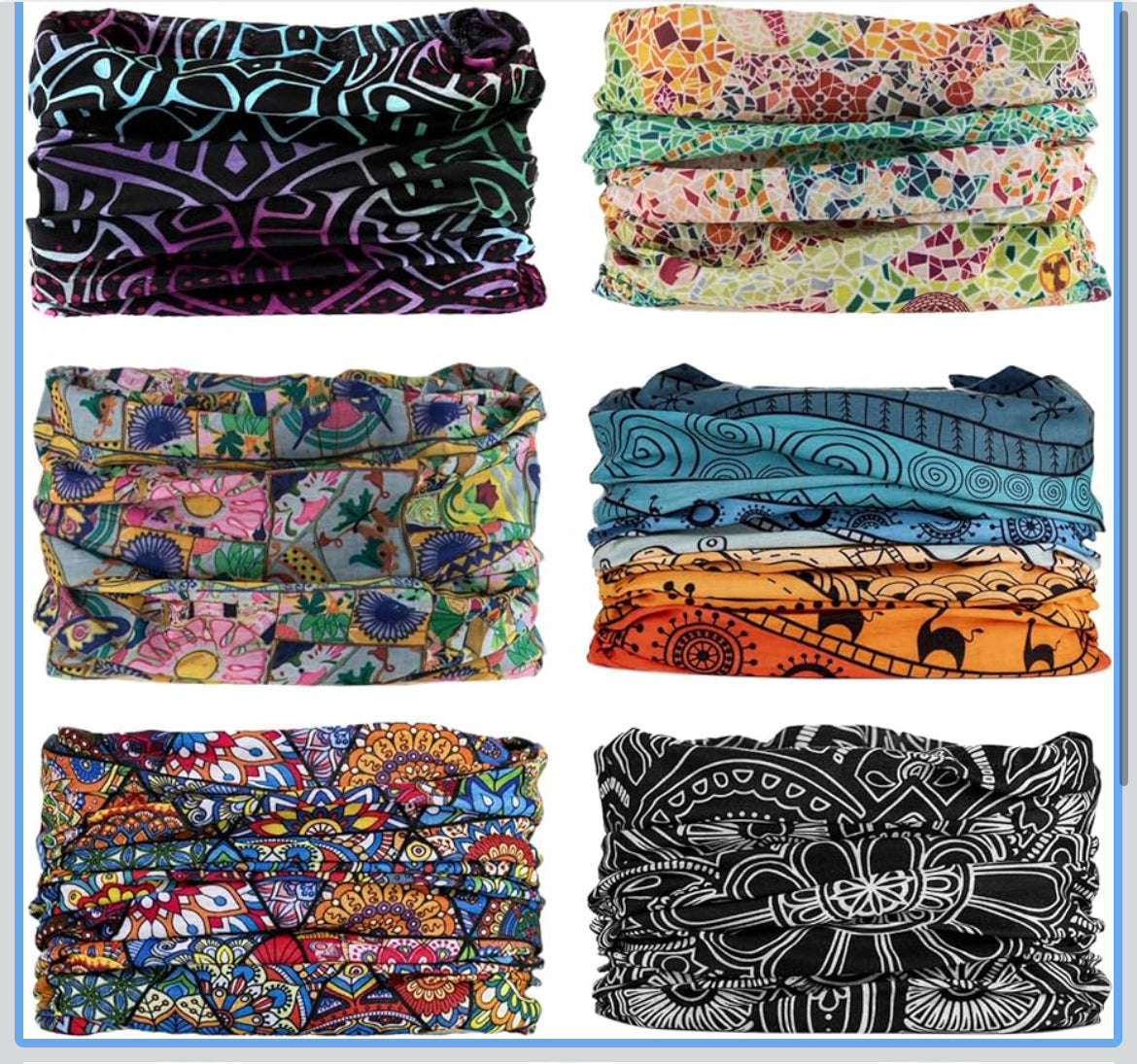 Headwear, Bandanas Face Mask, Neck Gaiter, Sport Headbands, Head Wrap, Multiple Magic Scarf, Balaclava, Sweatband-Fishing, Running, Hiking, Motorcycling,Festival Pack of 1 pcs