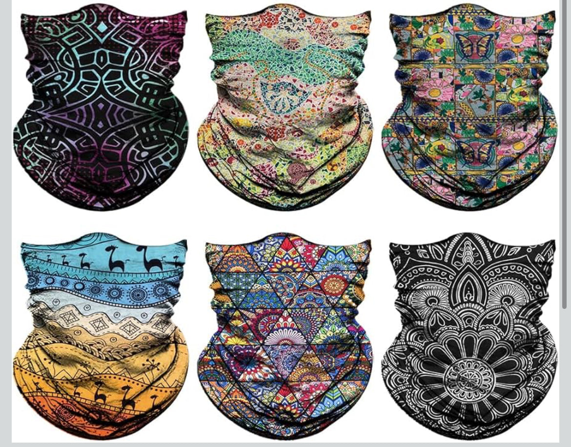 Headwear, Bandanas Face Mask, Neck Gaiter, Sport Headbands, Head Wrap, Multiple Magic Scarf, Balaclava, Sweatband-Fishing, Running, Hiking, Motorcycling,Festival Pack of 1 pcs
