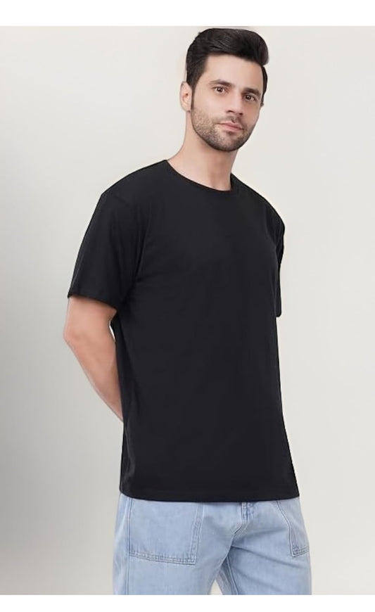 Men's Cotton Crew Neck T-Shirt | Regular Fit Plain Solid Half Sleeve | Comfortable Casual T-Shirt for Men Cotton Tee