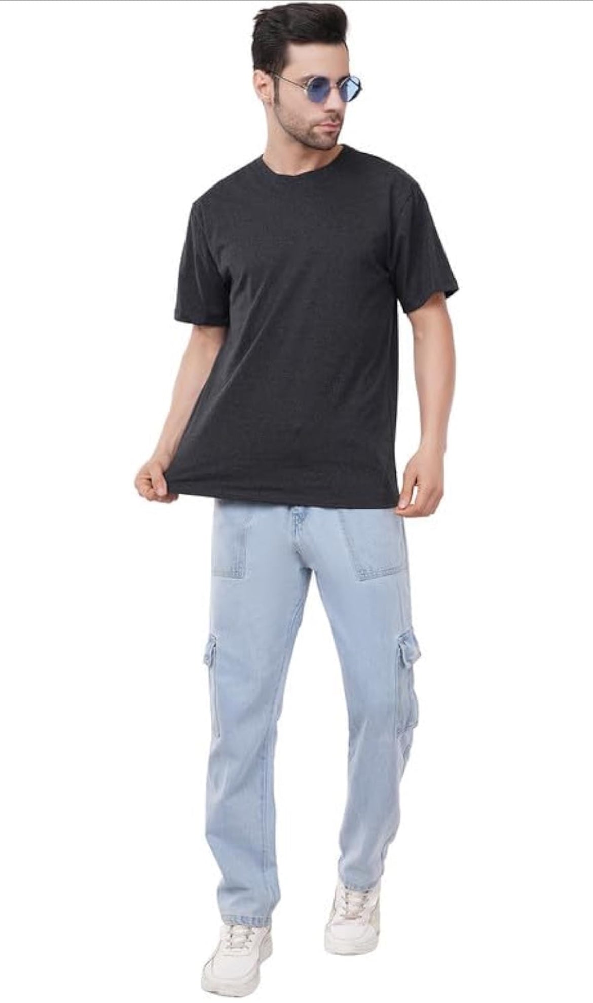 (Mens Cotton Crew Neck T-Shirt | Regular Fit Plain Solid Half Sleeve | Comfortable Casual T-Shirt for Men Cotton Tee