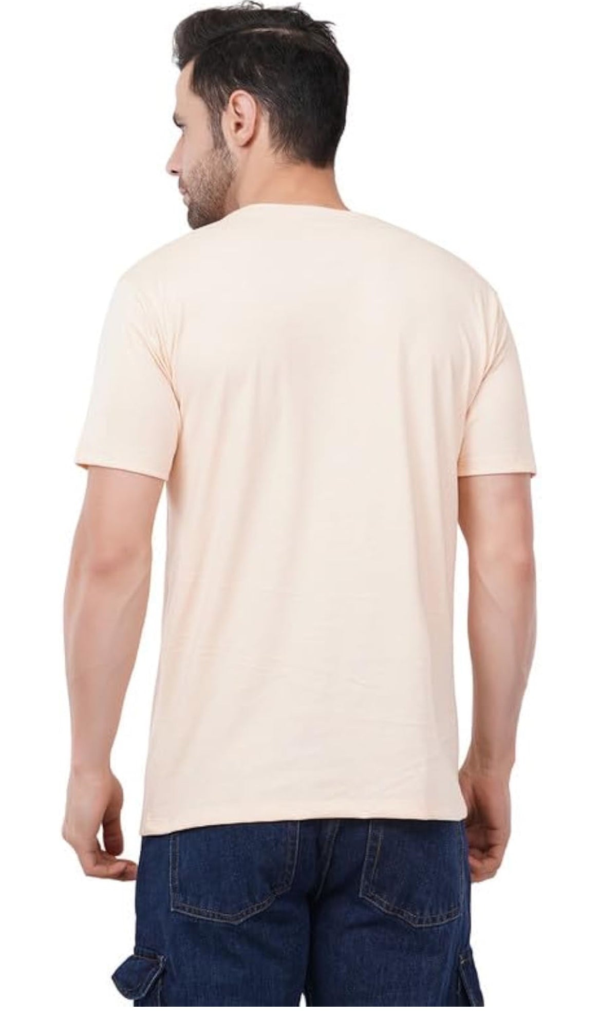 (Mens Cotton Crew Neck T-Shirt | Regular Fit Plain Solid Half Sleeve | Comfortable Casual T-Shirt for Men Cotton Tee