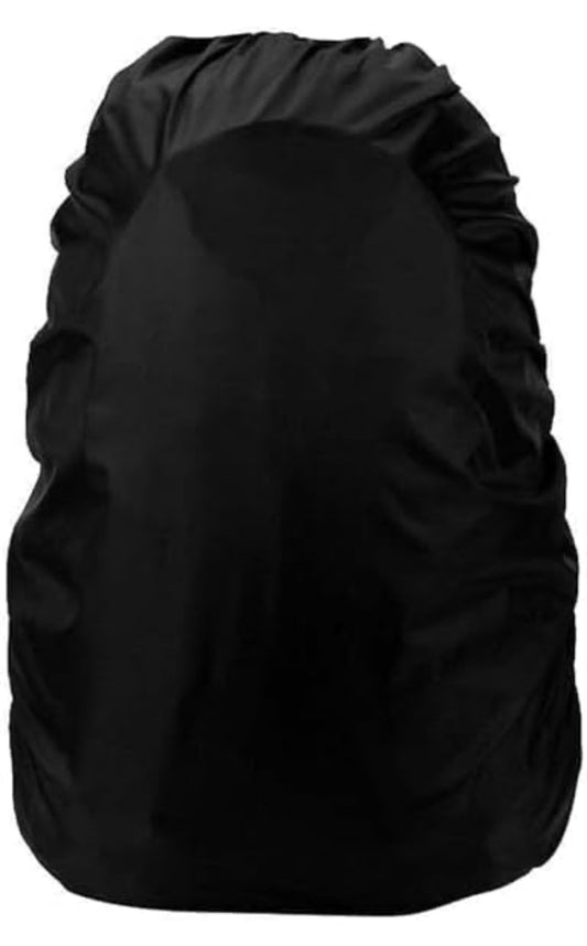 Allure Fashion Waterproof Stylish Regular Bag Cover 40L to 50L Rain for Backpack Bags Rubberized 100% Heavy Nylon Material, Rainproof, Dustproof, Protector Raincover, Specially Trekking, Adjustable School (Color : Black)