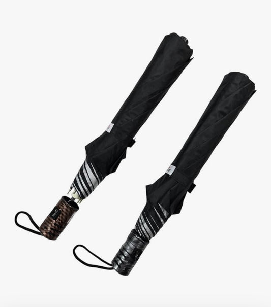 Allure Fashion combo (Pack of 2) UV protection Automatic Open close Umbrella for rain and sun protection 2 fold Umbrellas for rain,Windproof Umberalla Large for Man,Women big size large two fold stylish folding under windproof trave