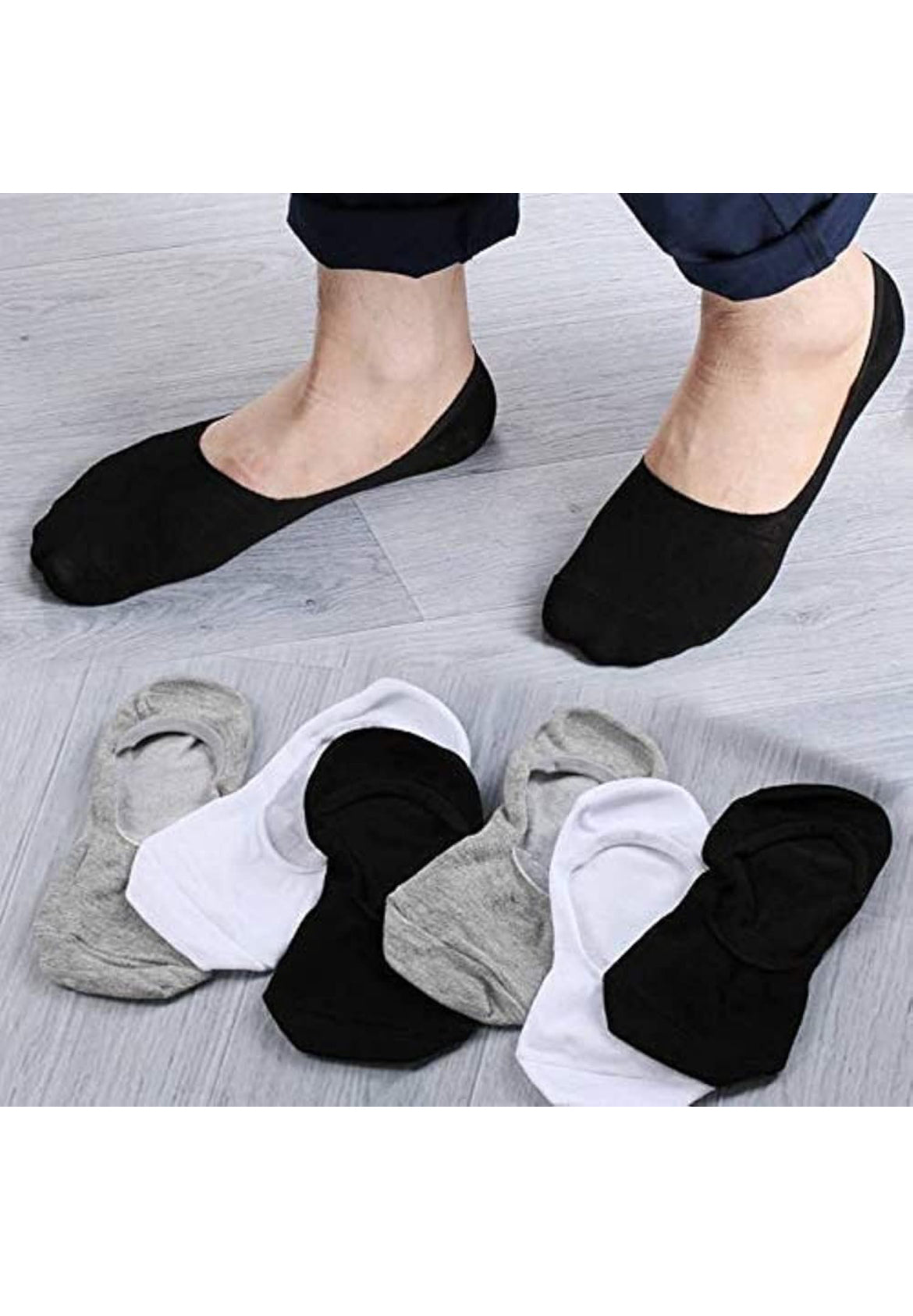 Men and Women Plain Cotton Loafer Socks with Silicon Anti Skit Support (Multicoloured) Pack of 3 Pairs