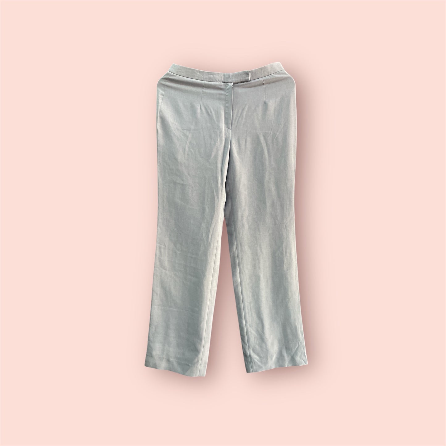 Women Straight Fit Polyester Blend Solid Trousers