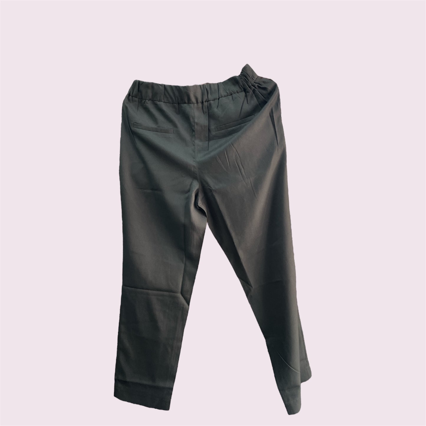 Women Straight Fit Polyester Blend Solid Trousers