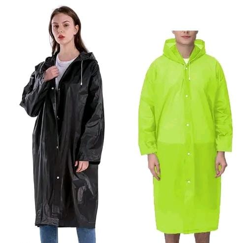 Allure Fashion Unisex  Waterproof Pvc long Raincoat ( Pack of 2)
