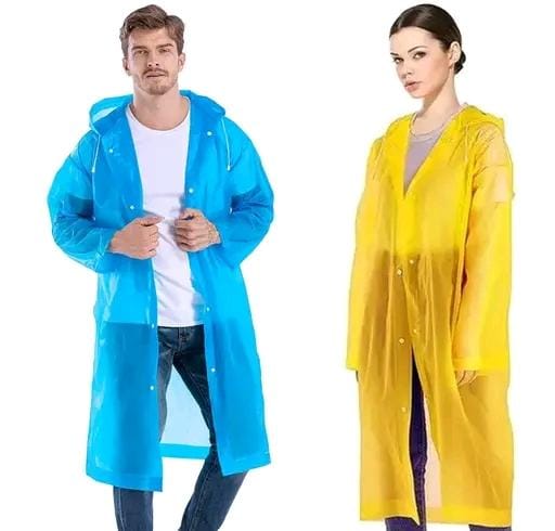Allure Fashion Unisex  Waterproof Pvc long Raincoat ( Pack of 2)