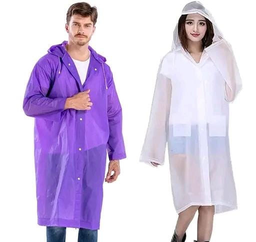 Allure Fashion Unisex  Waterproof Pvc long Raincoat ( Pack of 2)