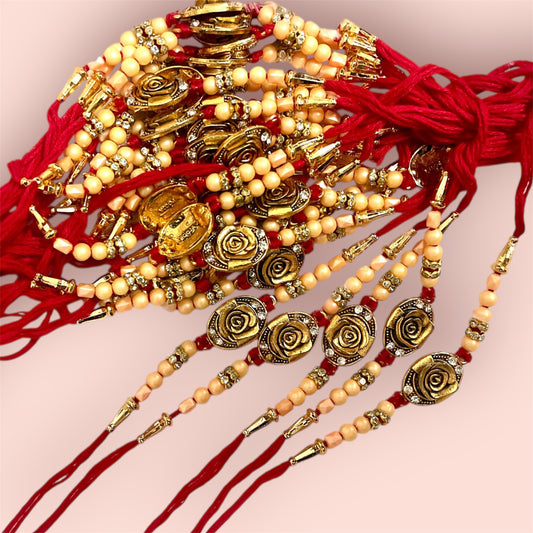 Allure Fashion couple Rakhi for Brother and Bhabhi Kids, Handmade Rakshabandhan Designer Rakhi for Bhaiya Bhabhi