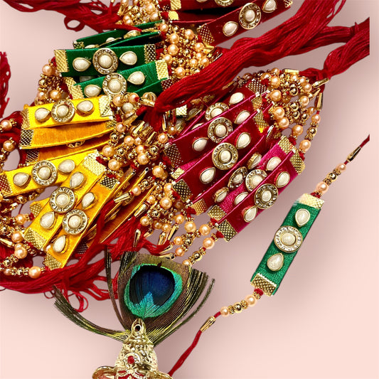 Allure Fashion couple Rakhi for Brother and Bhabhi Kids, Handmade Rakshabandhan Designer Rakhi for Bhaiya Bhabhi