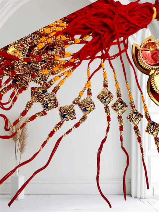 Allure Fashion couple Rakhi for Brother and Bhabhi Kids, Handmade Rakshabandhan Designer Rakhi for Bhaiya Bhabhi