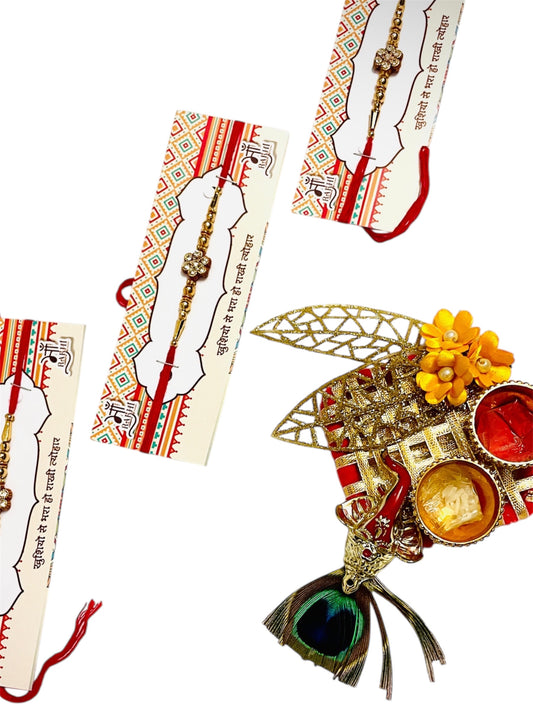 Allure Fashion couple Rakhi for Brother and Bhabhi Kids, Handmade Rakshabandhan Designer Rakhi for Bhaiya Bhabhi