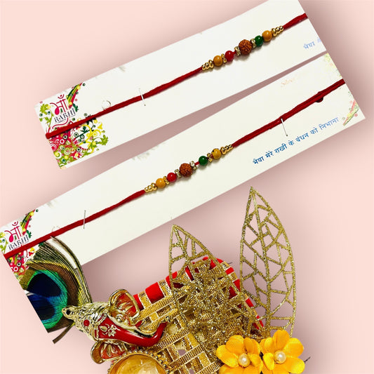 Allure Fashion couple Rakhi for Brother and Bhabhi Kids, Handmade Rakshabandhan Designer Rakhi for Bhaiya Bhabhi