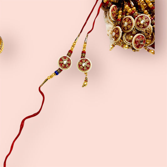 Allure Fashion couple Rakhi for Brother and Bhabhi Kids, Handmade Rakshabandhan Designer Rakhi for Bhaiya Bhabhi