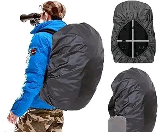 Allure Fashion Waterproof Stylish Regular Bag Cover 75 to 95 ltr Rain for Backpack Bags Rubberized 100% Heavy Nylon Material, Rainproof, Dustproof, Protector Raincover, Specially Trekking, Adjustable School (Color : Black) ( PACK OF 1)