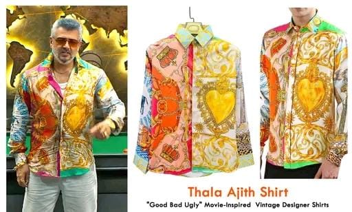 Allure Fashion Premium Stylish Men’s Thala Ajith Shirt Full sleeves