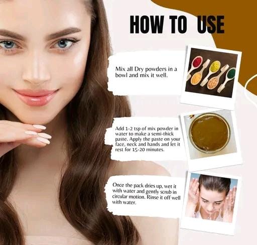 Allure Fashion 100% Natural Herbal Orange peel powder, Multani Mitti, kasturi Haldi, Mulethi Powder and Neem Powder (Pack of 5) Combo