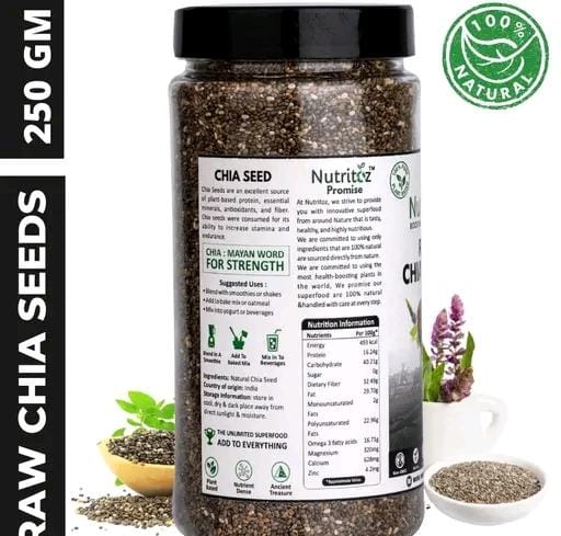 Allure Fashion Nature's Prime Chia seeds (250gm)