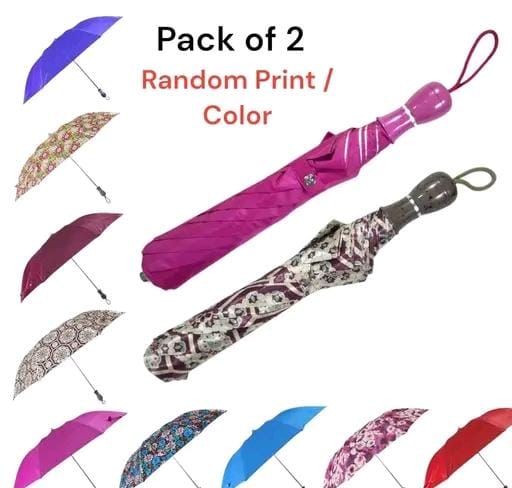 Allure Fashion UV protection Automatic Open close Umbrella for rain and sun protection 2 fold Umbrellas for rain,Windproof Umberalla Large for Man,Women big size large two fold stylish folding under windproof travel (pack of 2)