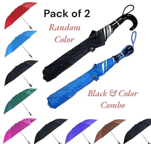 Allure Fashion UV protection Automatic Open close Umbrella for rain and sun protection 2 fold Umbrellas for rain,Windproof Umberalla Large for Man,Women big size large two fold stylish folding under windproof travel (pack of 2)