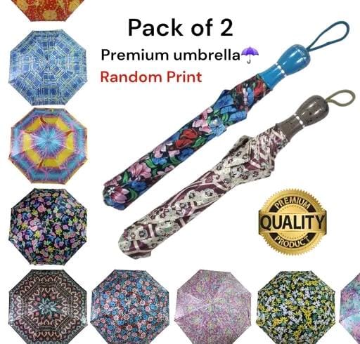 Allure Fashion UV protection Automatic Open close Umbrella for rain and sun protection 2 fold Umbrellas for rain,Windproof Umberalla Large for Man,Women big size large two fold stylish folding under windproof travel (pack of 2)