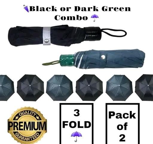 Allure Fashion combo (Pack of 2) UV protection Automatic Open close Umbrella for rain and sun protection 3 fold Umbrellas for rain,Windproof Umberalla Large for Man,Women big size large three fold stylish folding under windproof trave