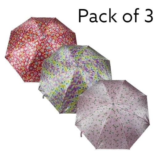 Allure Fashion combo (Pack of 3) UV protection Automatic Open close Umbrella for rain and sun protection 2 fold Umbrellas for rain,Windproof Umberalla Large for Man,Women big size large three fold stylish folding under windproof trave