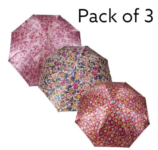 Allure Fashion combo (Pack of 3) UV protection Automatic Open close Umbrella for rain and sun protection 2 fold Umbrellas for rain,Windproof Umberalla Large for Man,Women big size large three fold stylish folding under windproof trave