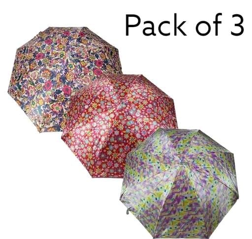 Allure Fashion combo (Pack of 3) UV protection Automatic Open close Umbrella for rain and sun protection 2 fold Umbrellas for rain,Windproof Umberalla Large for Man,Women big size large three fold stylish folding under windproof trave