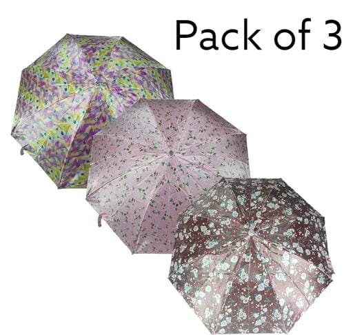 Allure Fashion combo (Pack of 3) UV protection Automatic Open close Umbrella for rain and sun protection 2 fold Umbrellas for rain,Windproof Umberalla Large for Man,Women big size large three fold stylish folding under windproof trave