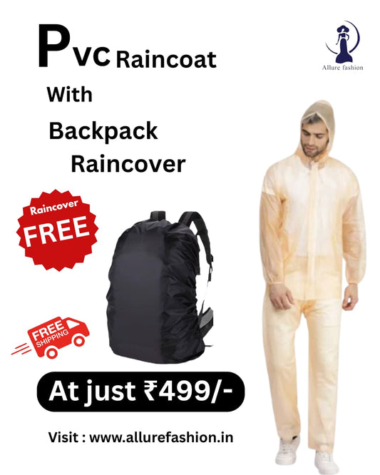 Allure Fashion Free Backpack Cover with Pvc Raincoat for unisex