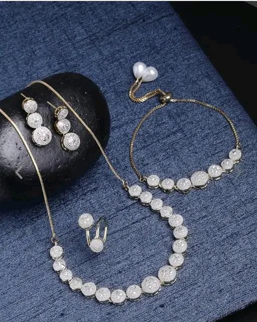 Allure Fashion Women stylish jewellery Necklace with braclete &  Ring