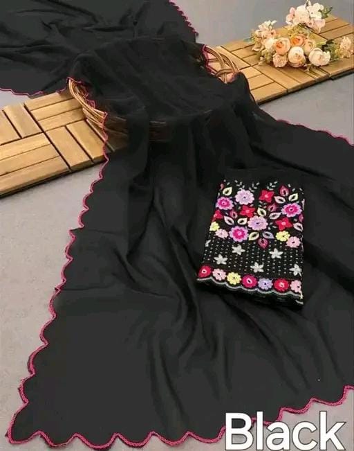 Allure Fashion women's Stylish organzaa saree