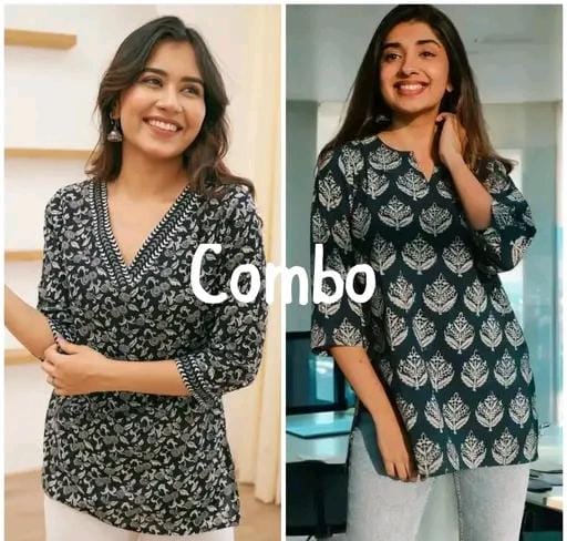 Allure Fashion Women's Short kurti Tunics( pack of 2)