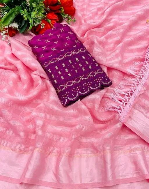Allure Fashion women's Stylish organzaa saree