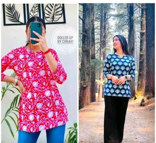Allure Fashion Women's Short kurti Tunics( pack of 2)