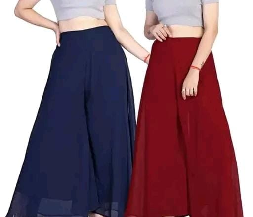 Allure Fashion Women's Flared Sharara Plazzao Combo