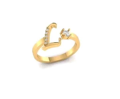 Allure Fashion Women's Alphabetic Ring