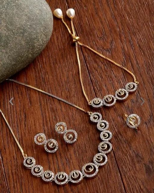 Allure Fashion Women stylish jewellery Necklace with braclete &  Ring