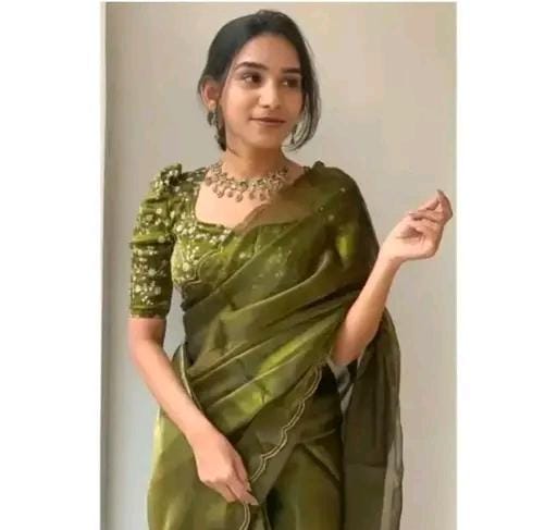 Allure Fashion women's Stylish organzaa saree