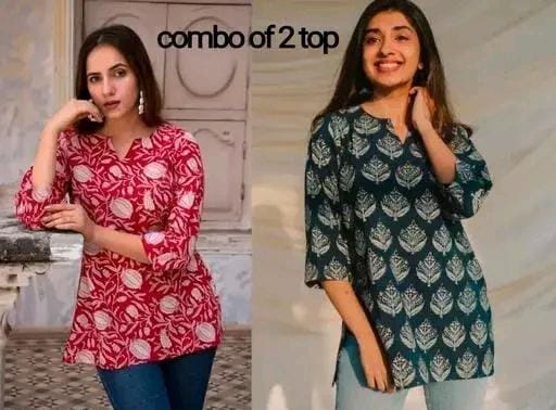 Allure Fashion Women's Short kurti Tunics( pack of 2)