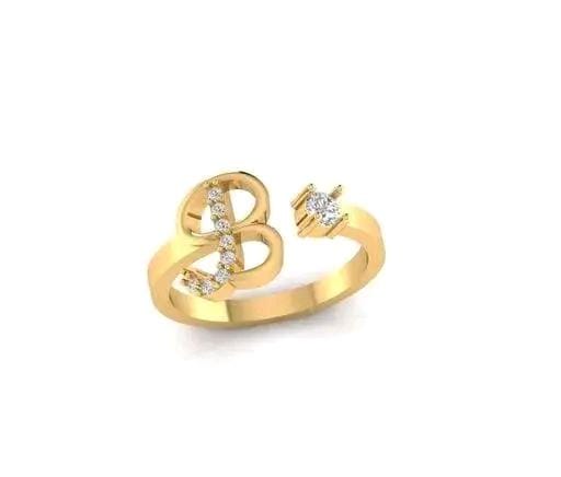 Allure Fashion Women's Alphabetic Ring