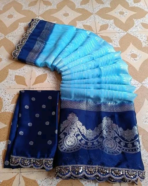 Allure Fashion women's Stylish organzaa saree