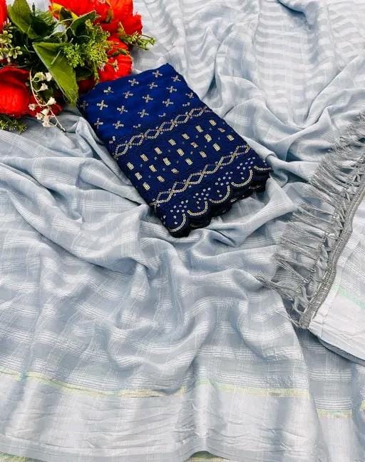 Allure Fashion women's Stylish organzaa saree