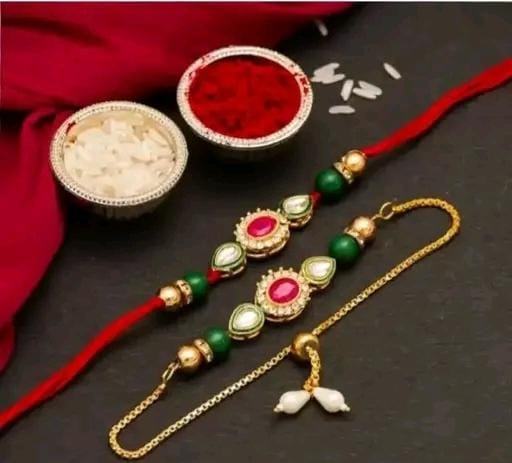Allure Fashion Bhaiya Bhabhi Evil eye Couple Rakhi