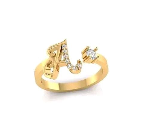 Allure Fashion Women's Alphabetic Ring