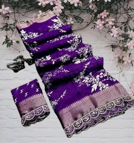Allure Fashion women's Stylish organzaa saree