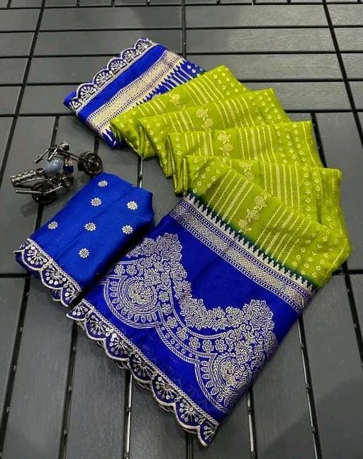 Allure Fashion women's Stylish organzaa saree