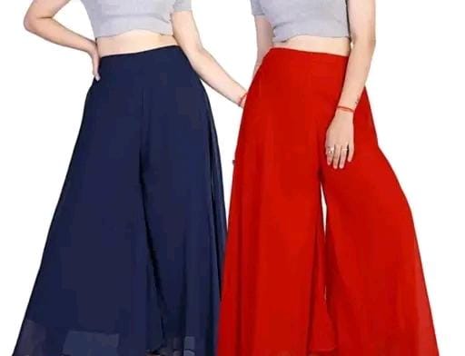 Allure Fashion Women's Flared Sharara Plazzao Combo